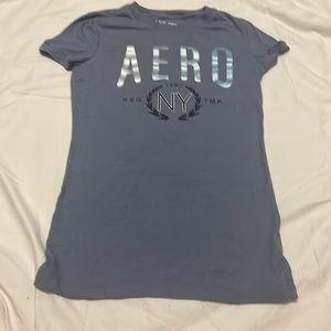 Blue “AERO NY” shirt